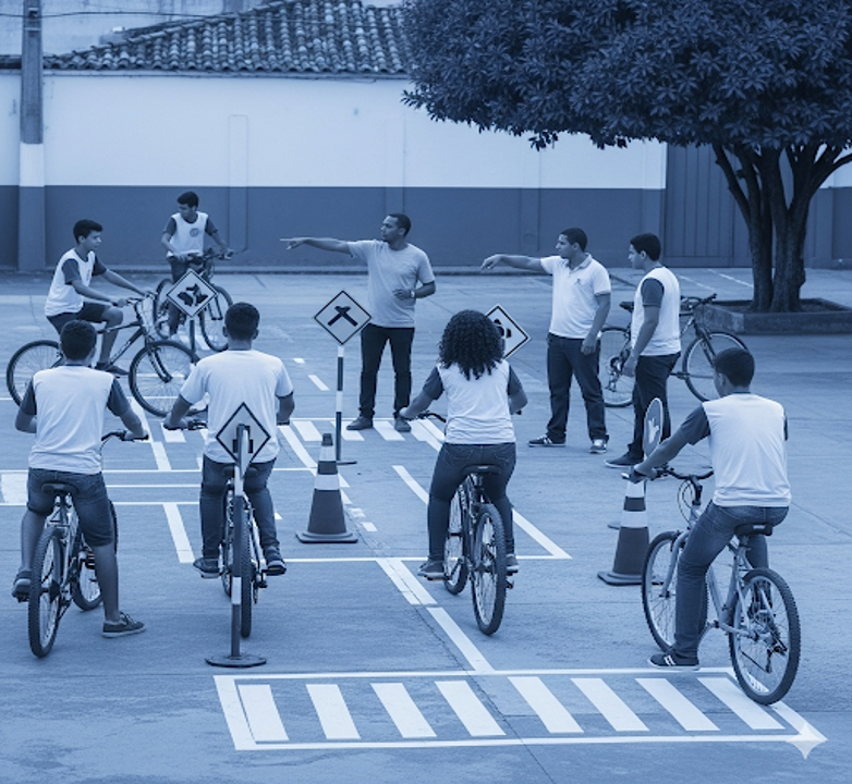 EDUCAÇÃO DE TRANSITO - BIKE NAS ESCOLAS